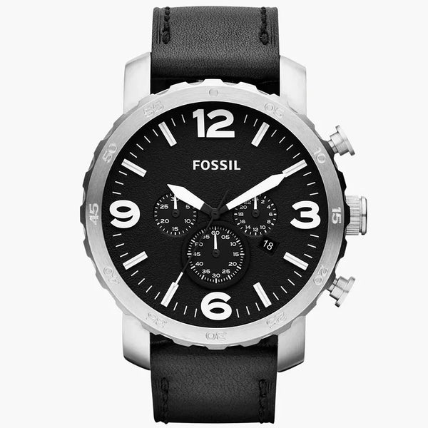 Reloj Fossil Nate Hombre Piel Negro - Reloj original en Guatemala