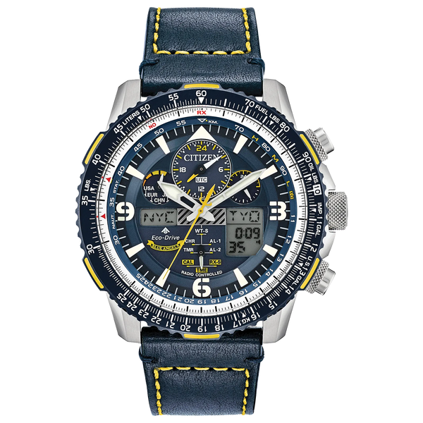 JY8078-01L Reloj Citizen Eco-Drive Promaster Skyhawk de hombre pulsera de cuero 45mm