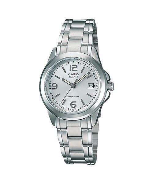 1215A Reloj Casio Mujer Correa de Acero Plateado - Reloj original en Guatemala