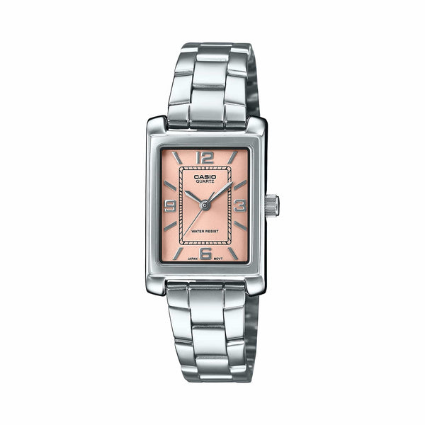 LTP-1234DD-4A Casio reloj para mujer correa de acero inoxidable — original con garantía, La Relojería GT