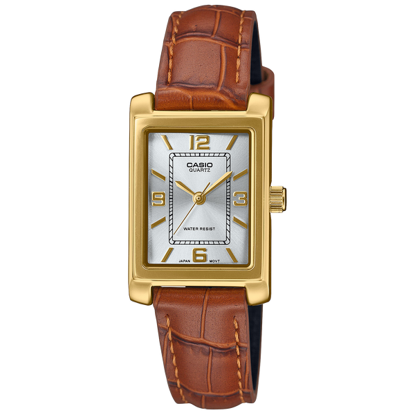 Reloj LTP-1234GLL-7A Casio de dama pulsera de piel — original con garantía, La Relojería GT