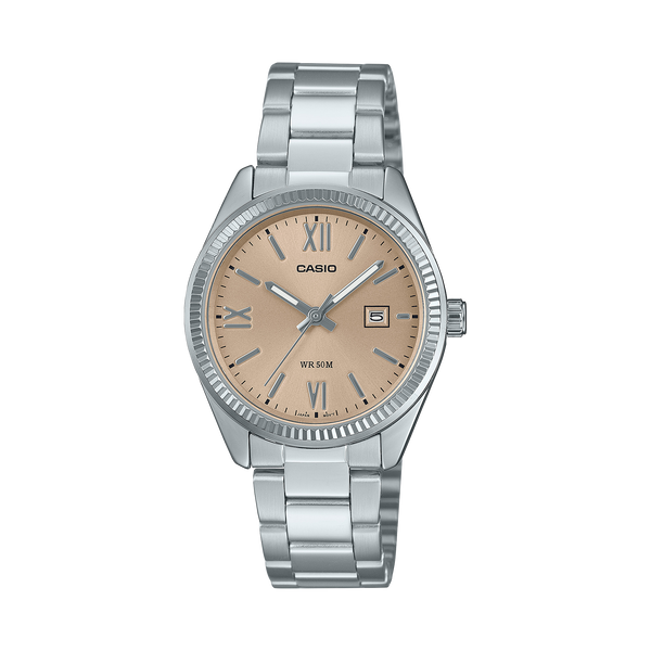 Reloj LTP-1302DD-4A2V Casio de dama pulsera de metal — original con garantía, La Relojería GT
