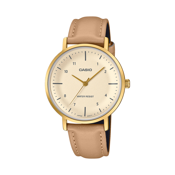 Reloj LTP-VT03GL-4B Casio de dama pulsera de piel — original con garantía, La Relojería GT