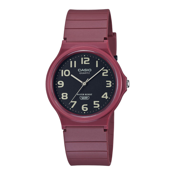 MQ-24UC Reloj Casio Clásico Hombre Resina Color Vino - Reloj original en Guatemala