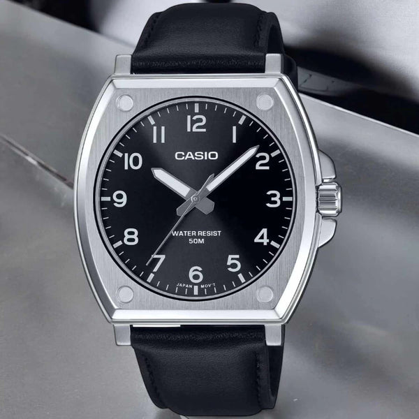 MTP-E730L-1AV Casio reloj para caballero pulsera de cuero — imagen 2 de 2