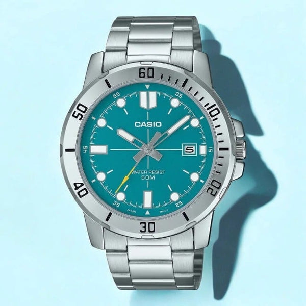 MTP-VD01D-3E2V Casio reloj para caballero pulsera de metal — imagen 2 de 3