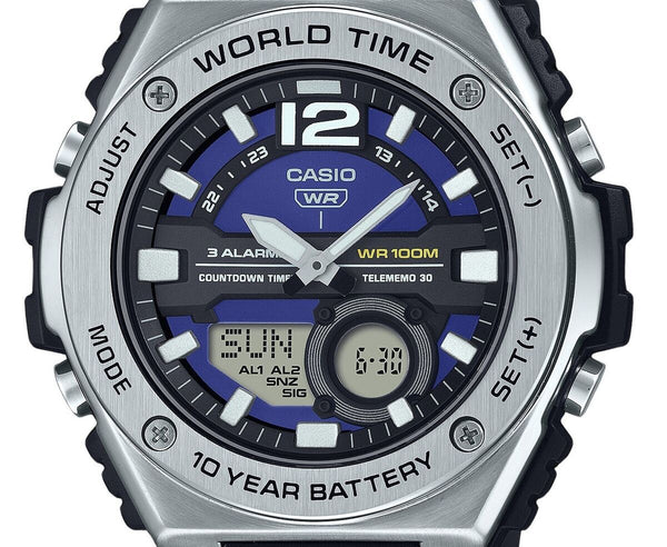 MWQ-100-2AV Casio Hora mundial, Telememo, 10 Años de Batería Reloj para Hombre — imagen 2 de 3