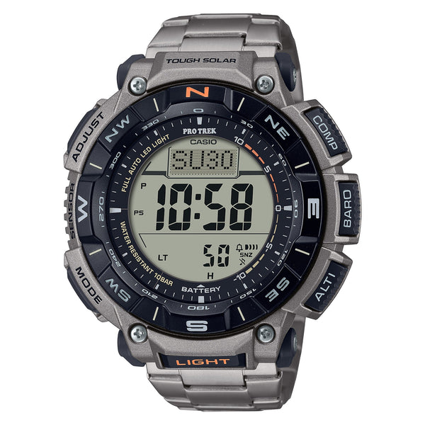 PRG-340T-7 Reloj Casio Pro Trek de hombre correa de acero inoxidable digital — original con garantía, La Relojería GT