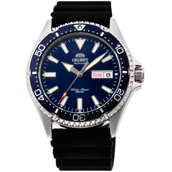 RA-AA0006L Reloj Orient Kamasu Hombre Correa Caucho Azul - Reloj original en Guatemala