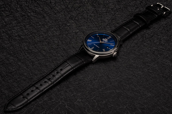 RA-AC0J05L Reloj Orient Contemporary Hombre Cuero Negro Azul