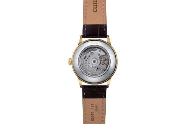 RA-AC0M01S Orient Bambino de hombre correa de piel