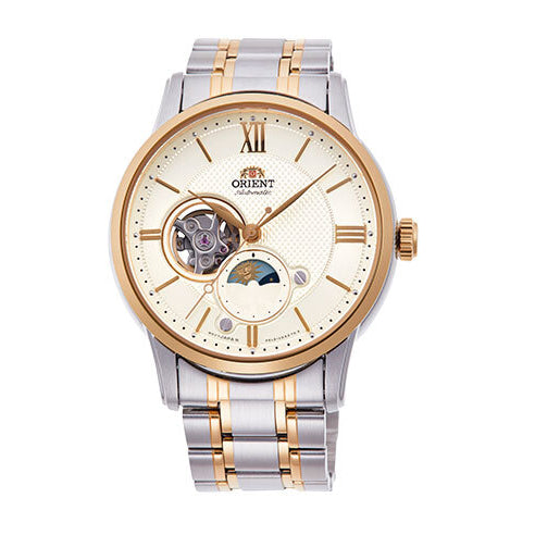 RA-AS0007S Reloj Orient Sun & Moon Hombre Acero Bicolor
