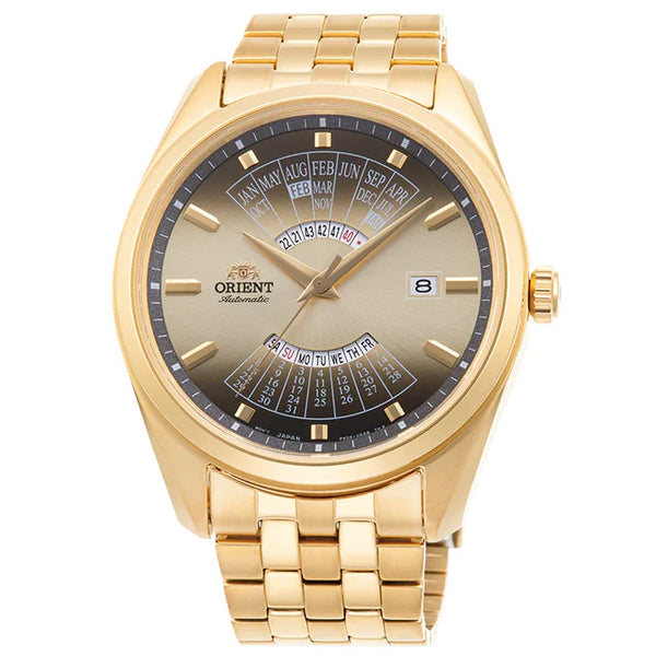 RA-BA0001G Reloj Orient Multi Calendar Hombre Metal Dorado