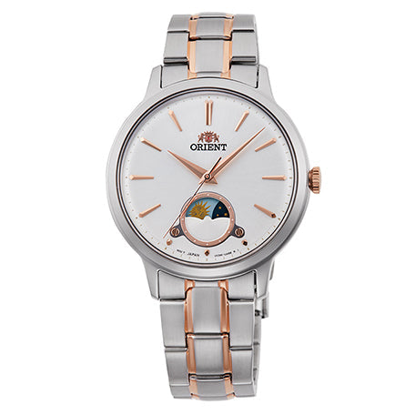 RA-KB0001S Reloj Orient Sun and Moon Mujer Acero Bicolor