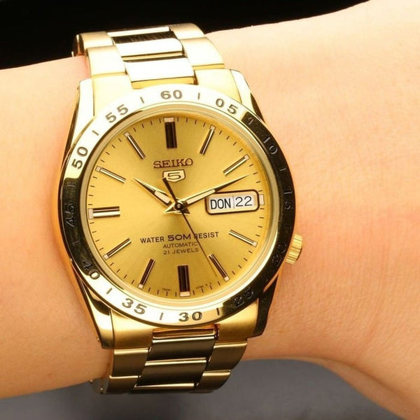 SNKE06K1-5 Reloj Seiko Automatic 5 Hombre Acero Inoxidable Dorado
