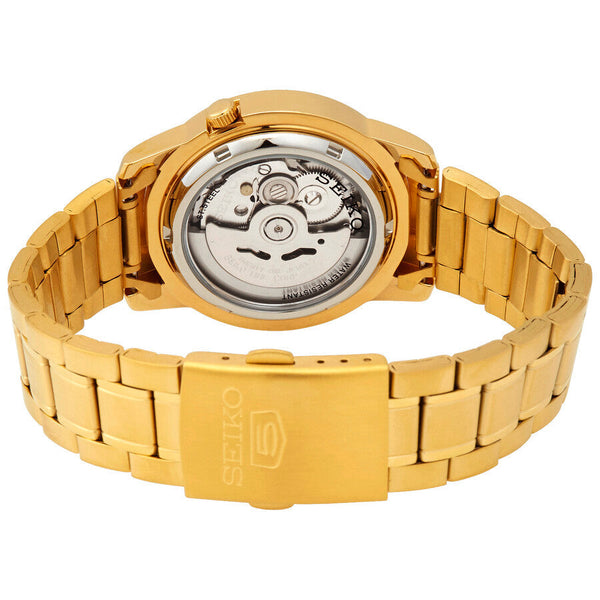 SNKK22K1 Reloj Seiko Automatic 5 Hombre Acero Dorado Esfera Negra