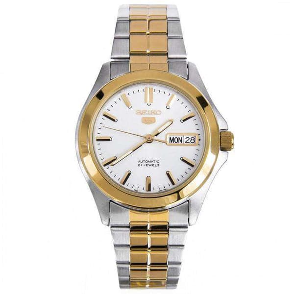 5-SNKK94K1 Reloj Seiko Automatic 5 Hombre Acero Bicolor Esfera Blanca - Reloj original en Guatemala
