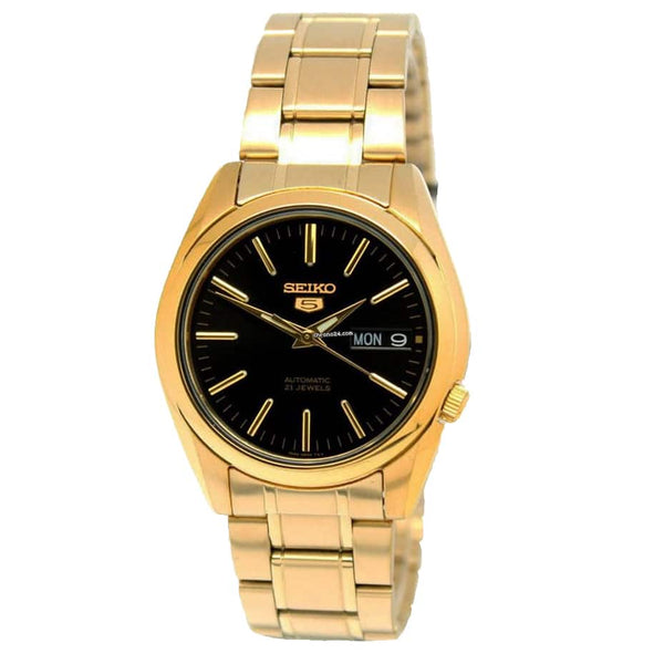 SNKL50K1-5 Reloj Seiko Automatic 5 Hombre Acero Dorado Esfera Negra