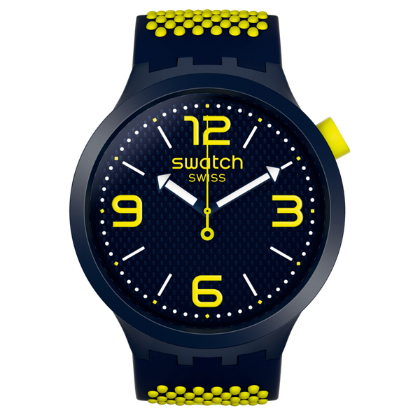 SO27N102 Reloj Swatch Big Bold Hombre Silicona Azul Neón