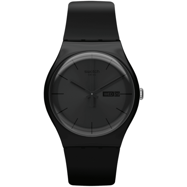 SO29B706 Reloj Swatch Black Rebel de hombre pulsera de caucho