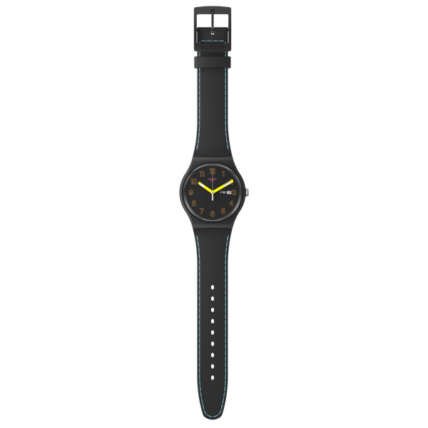 SO29B707 Reloj Swatch Dark Glow de hombre pulsera de silicona