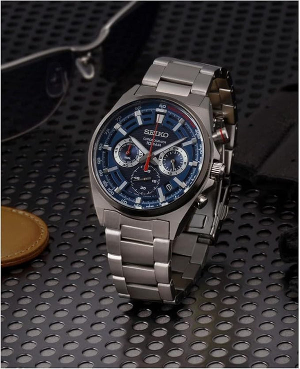 SSB407P1 Reloj Seiko Chronograph Hombre Acero Esfera Azul