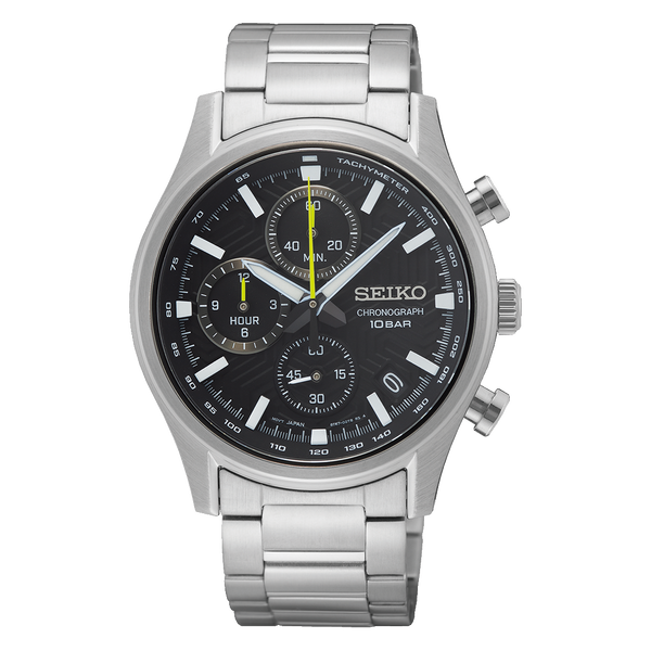 SSB419P1 Reloj Seiko Chronograph Hombre Pulsera Acero Esfera Negra