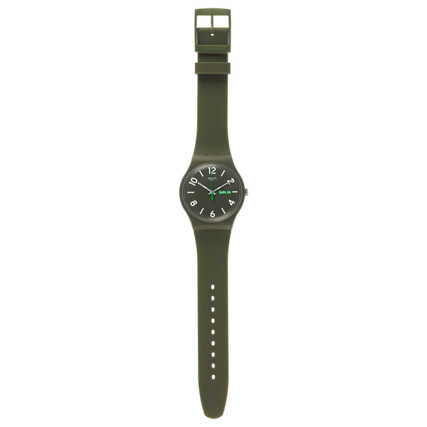 SUOG706 Swatch Backup Green unisex pulsera de caucho