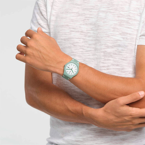 SUOG712 Reloj Swatch Meet me at the Myrtl unisex correa de resina - Resina Verde
