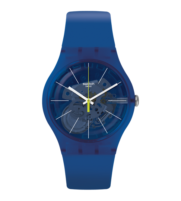 SUON142 Swatch Blue Sirup de hombre pulsera de resina