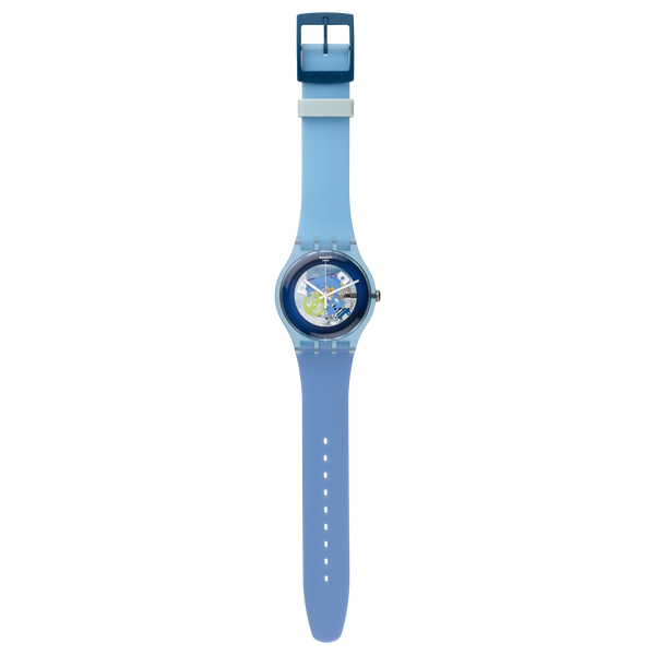 SUOS100 Reloj Swatch Clearly Gent Unisex Correa Caucho