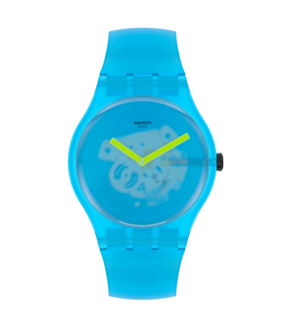 SUOS112 Swatch Ocean blur de dama correa de resina