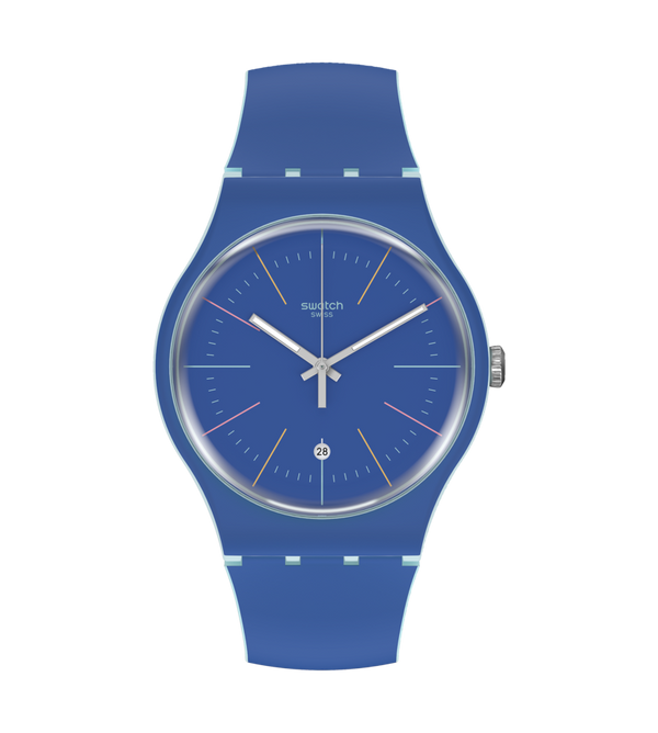 SUOS403 Swatch Blue Layered unisex pulsera de caucho