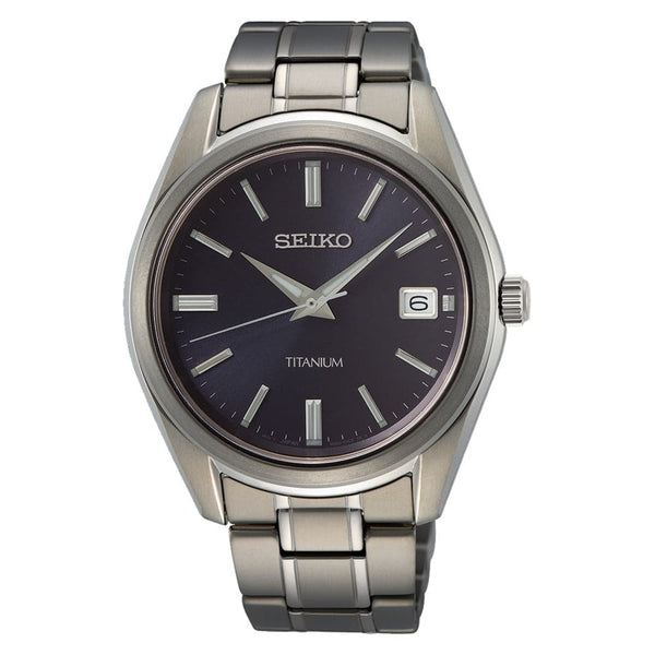 SUR373P1 Reloj Seiko Essentials Hombre Titanio Esfera Púrpura Oscura