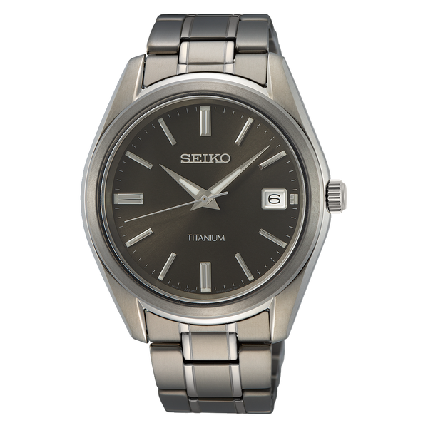 SUR375P1 Reloj Seiko Essentials Hombre Titanium Gris Oscuro