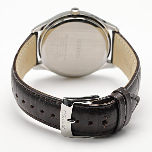 SUR421P1 Reloj Seiko Essentials Hombre Cuero Marrón Esfera Beige