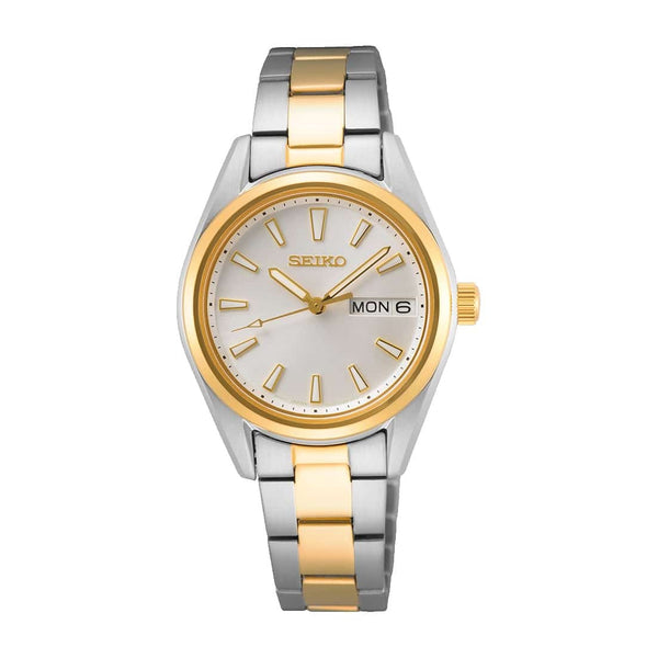 SUR454P1 Reloj Seiko Essentials Mujer Acero Bicolor Plateado Dorado