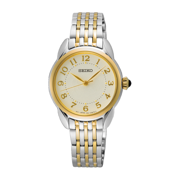 SUR562P1 Reloj Seiko Neo Classic Mujer Pulsera Acero Oro Esfera Crema