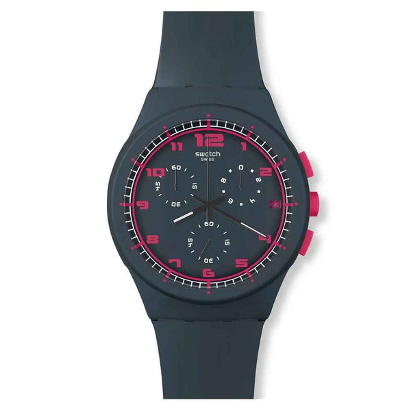 SUSA400 Reloj Swatch Chrono Cronógrafo Unisex Resina Gris Fucsia