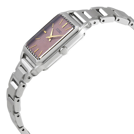 SWR077P1 Reloj Seiko Essentials Dama Acero Inoxidable Esfera Rosa