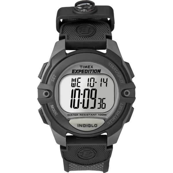 T40941 Reloj Timex Expedition Hombre Caucho Negro Gris