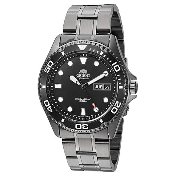 TAA02003B Reloj Orient Ray Raven Hombre Pulsera Acero Negro