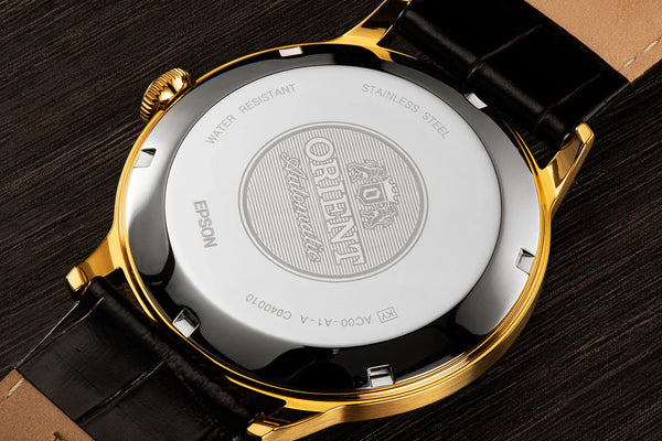 TAC00007W Reloj Orient Bambino Hombre Correa Cuero Dorado