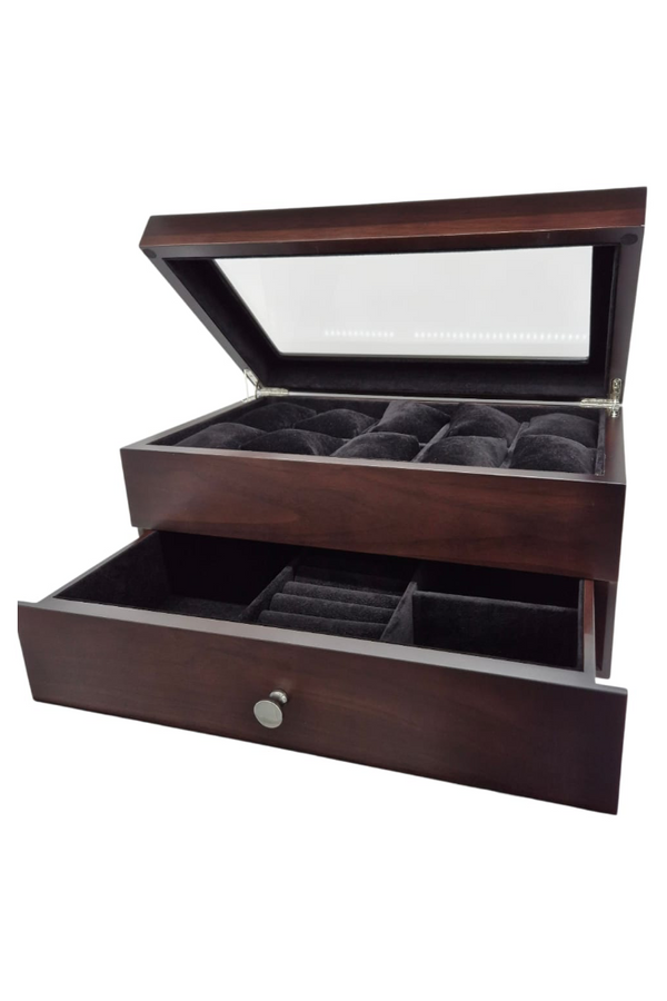 Caja de Almacenamiento Tancy TC-005 para 10 Relojes - Negro