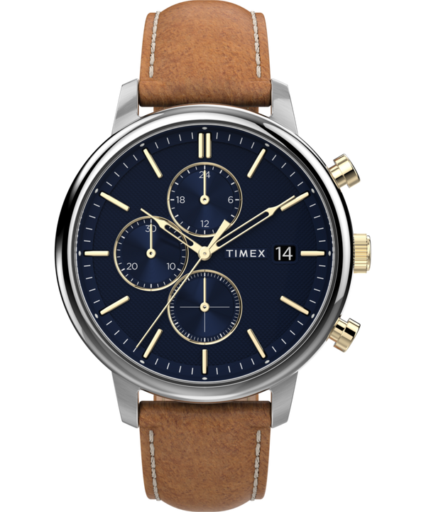 TW2U39000 Reloj Timex Chicago Cronógrafo de hombre correa de piel