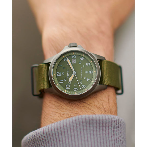 TW2V03700 Reloj Timex Expedition Field Solar de hombre correa de tela - Tela Verde