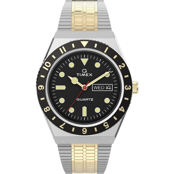 TW2V18500 Reloj Timex Q Reissue Hombre Metal Bicolor Negro