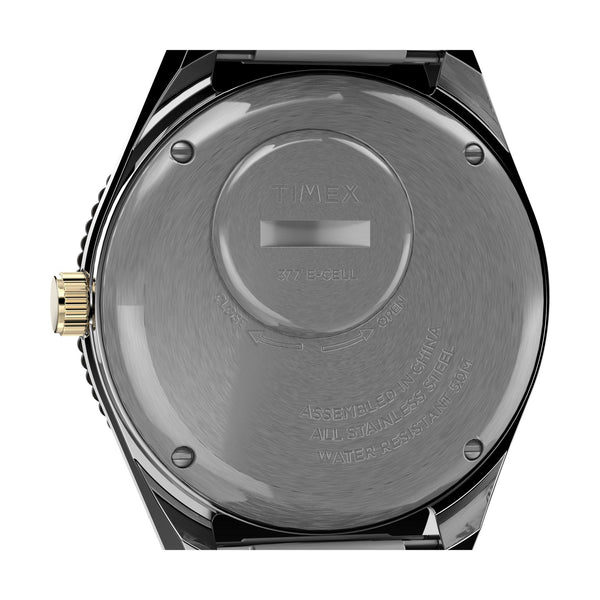 TW2V18500 Reloj Timex Q Reissue Hombre Metal Bicolor Negro