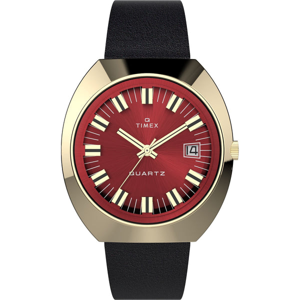 TW2V25400 Reloj Timex Q 1972 Reissue Unisex Dorado Rojo