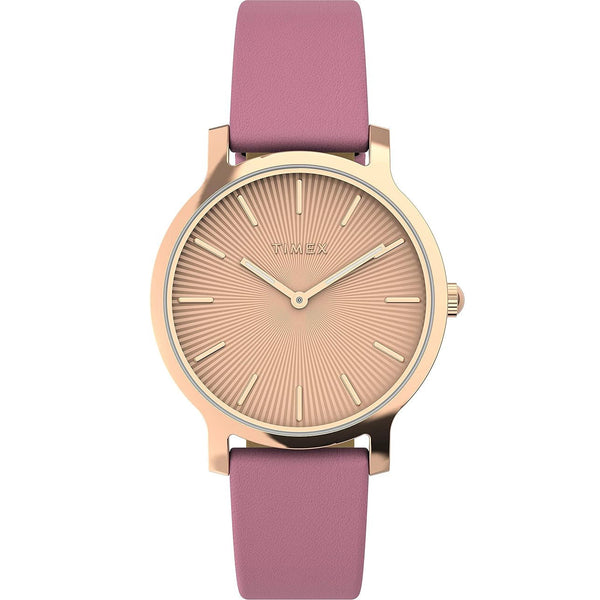 TW2V66900 Reloj Timex Transcend Mujer Correa Cuero Rosa